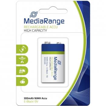MediaRange Acumulador E-Block batería 9V MRBAT124 6HR61 HR22 NiMH Recargable