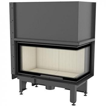 Chimenea de leña Kratki Nadia Derecha 14 kW Ø 200 con puerta elevable de acero