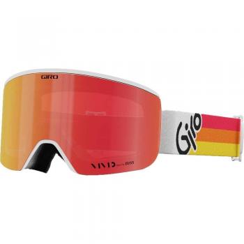 Máscara de esquí y snow Giro Axis con lente espejada Vivid Ember / Vivid Infrared, color blanco
