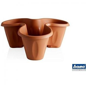 Maceta colgante MARETA 25 verde claro / verde oscuro, Maceta para flores TRIFOGLIO D 40 cm terracota, Maceta apilable para fresas 40 x 16 cm terracota