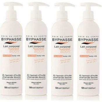 byphasse Nutritivo Leche Corporal a la Extracto de almendra dulce piel seca dosificador –  – Juego de 4