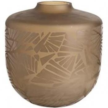 Adda Home Florero Decoración Cristal 28x28x30 Cm - Dorado / Blanco - Complemento Perfecto - Elegante Diseño