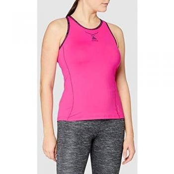 Odlo Unterhemd Ceramicool mit Rundhalsausschnitt Camiseta Interior para Mujer, Rosa GLO-Peacoat, Extra-Large