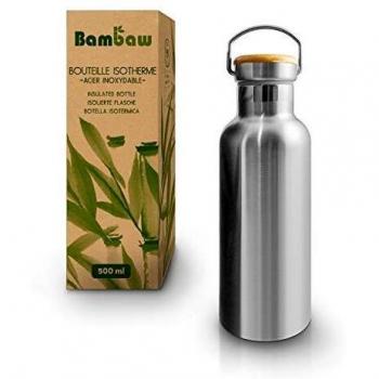 Botella térmica reutilizable de acero inoxidable 500 ml Bambaw