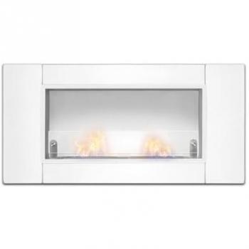 Chimenea de Bioetanol Empotrada Augusto - 2 Quemadores de 1,5 L, Acero Inoxidable y Vidrio Templado, Dimensiones 110x54 cm