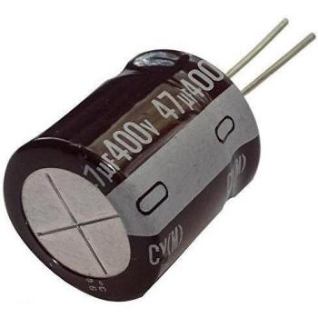 AERZETIX - Condensador Electrolítico Químico - Radial- 47µF ± 20% 400V THT 105°C 12000h Ø18x20mm - C12930