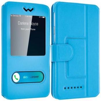 Funda Smartphone Doble Ventana 3,8-4,3 Pulgadas Turquesa