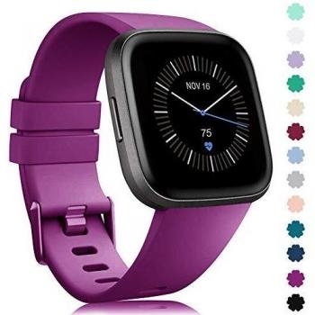 Onedream Pulsera Compatible con Fitbit Versa Correa/Versa Lite/Versa 2 Correa Silicona Mujer Hombre, Ajustable Deportivo Pulsera de Reemplazo Compatible para Fitbit Versa 2 SE