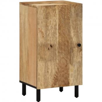 Armario auxiliar de madera maciza de mango 40x33x75 cm, mueble de almacenaje para salón, buffet marrón