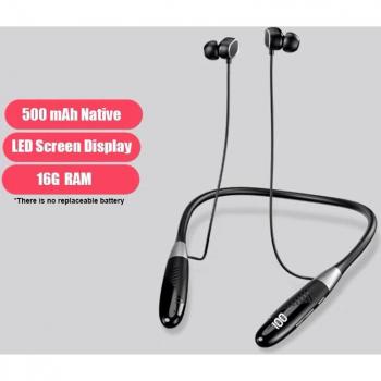 Auriculares TWS Bluetooth 5.0 Inalámbricos Deportivos con Banda Magnética para el Cuello, Impermeables, 200h de Autonomía y 16GB de RAM para Xiaomi