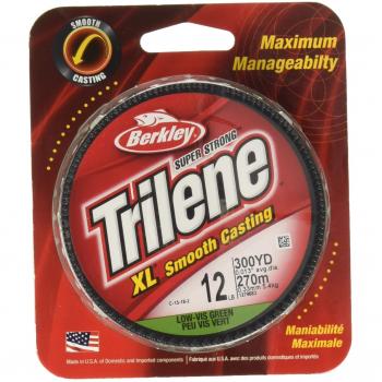 Berkley Trilene Xl Filler 0.013-Inch Diameter Fishing Line, 12-Pound Test, 330-Yard Spool, Low Vis Green