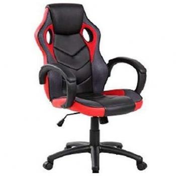 Poltrona Gaming Adulto Serena Las Vegas - Rojo y Negro - 61x66x106/116 cm