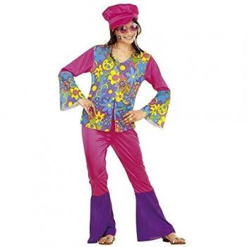 Disfraz de Hippie para Niña - Talla S, Color Violeta