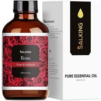 SALKING Aceite Esencial de Rosa 120ml,100% Puro Aceites Esenciales para Humidificador,Aceites Esenciales Naturales Aceite Perfumado de Rosa, Regalos Originales para Mujer