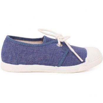 Zapatillas de lona para bebés con puntera de goma