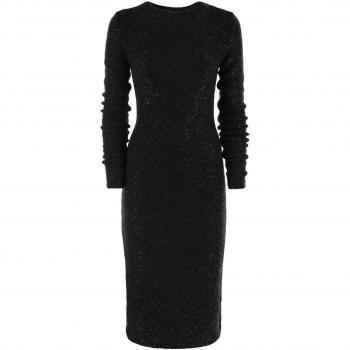 Fabiana Filippi Women's Black Sequin Midi Dress, Size 40, ABD214F388I069825