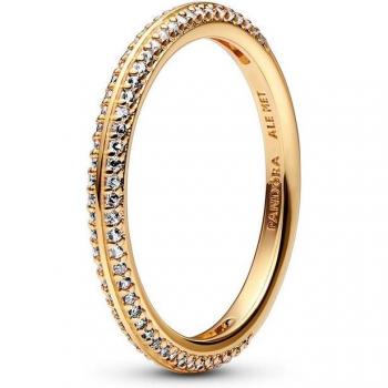 Anillo Pandora ME acabado en oro con circonitas