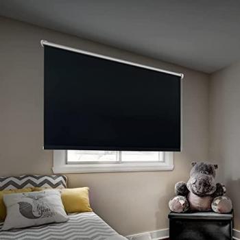 Estor Enrollable Opaco EasyFix 120x180cm, Instalación Sin Taladrar, Cortina Blackout para Privacidad Total
