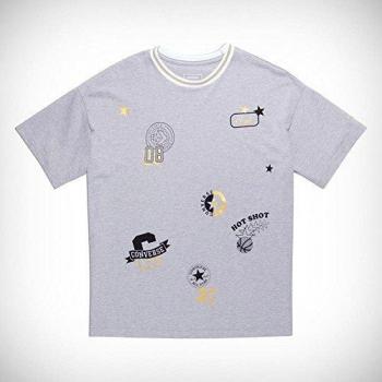 Converse All Over Patch Boxy tee - Camiseta, Mujer, Gris