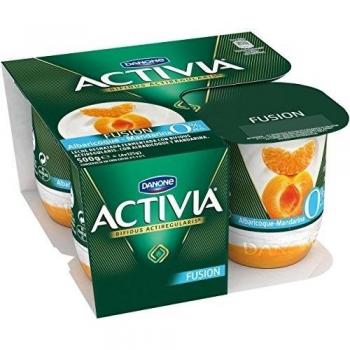 Activia Albaricoque y Mandarina - Paquete de 4 x 125 gr - Total: 500 gr