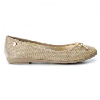 Zapato xti plano bailarina oro mujer