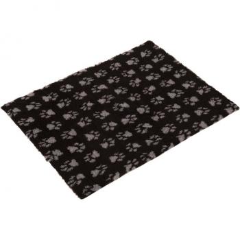 Alfombra Vetbed® Isobed SL Paw negra para perros y gatos - 75 x 50 cm (Largo x Ancho)
