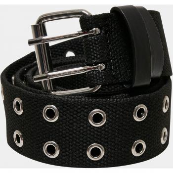 Urban Classics Unisex Polyester Eyelet Belt - Black/Silver