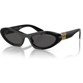 Miu Miu MU09YS 1AB5S0 Women's Square Black Sunglasses