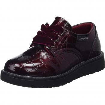 Conguitos Zapato Charol Cordones Zapatos de Cordones Derby, Niñas, Rojo