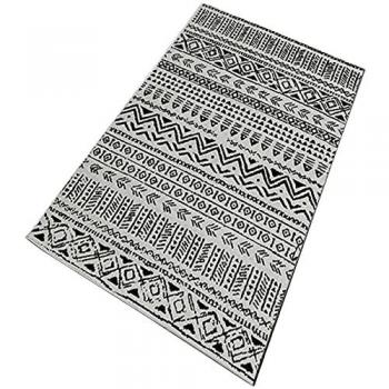 Alfombra de poliéster estampada 120 x 180 cm modelo Mountainrange gris - diseño único