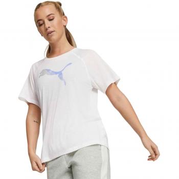 Camiseta Puma Evostripe para Mujer en Blanco Talla XS