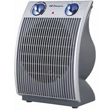 Orbegozo FH 6031 - Calefactor compacto vertical, termostato regulable, función anticongelante, 2 niveles de potencia, indicador luminoso, 2200 W
