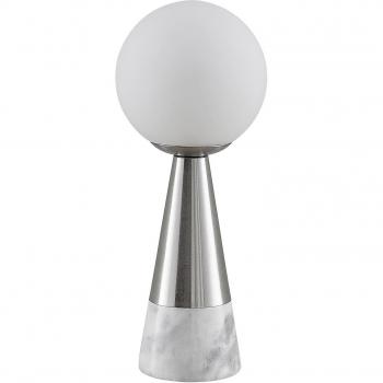 Lámpara de mesa Noana moderna en gris, hecha de metal, para salón y comedor, con 1 llama E14