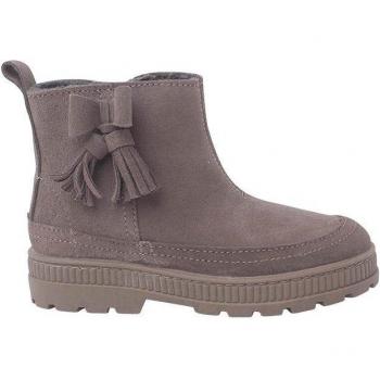 Botas de niña track con lazo, borlas y suela antideslizante