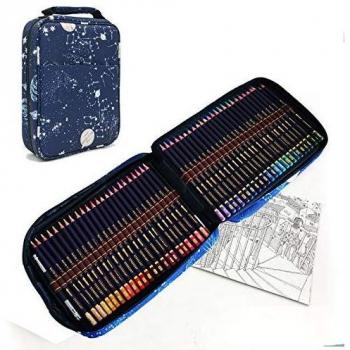 120 Lápices Acuarelables Profesionales,lapiz colorear de Dibujo y Bosquejo Material de dibujo Set,Incluye Caja de Cremallera Portátil,Mejores Lápices de colores Conjunto Ideal para Adultos y Niños