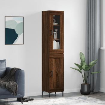 Aparador alto de madera contrachapada 34,5x34x180 cm con 1 puerta de madera