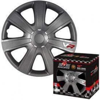 Tapacubos 16P Carbon Look - antracita - 4Racing