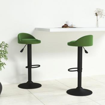 Taburetes de cocina 2 unidades terciopelo verde oscuro
