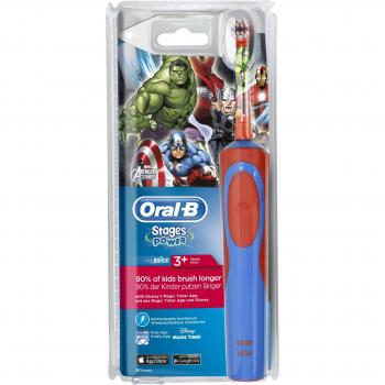 Oral-B Kids Electric Toothbrush With Sensitive Brush Head and Timer, for Kids 3+ (Avengers theme)