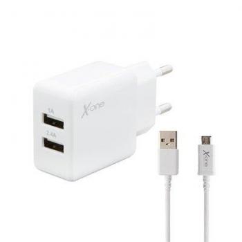 X-One Cargador Pared USB 2.4A + Cable Micro USB