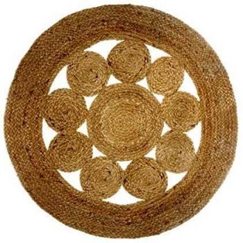Alfombra de Yute Calada Circular de 80cm