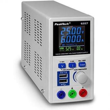 Fuente de Alimentación de Laboratorio PEAKTECH 6227 - 0-60 V, 0-6 A, Estabilizada, 2x USB