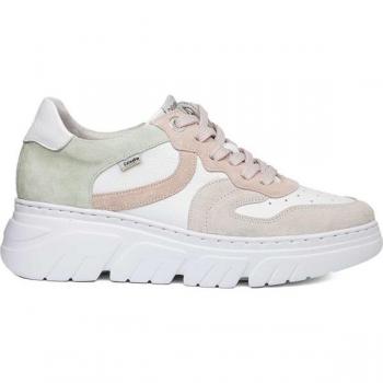 Zapatillas deportivas para mujer en color rosa combinado de piel