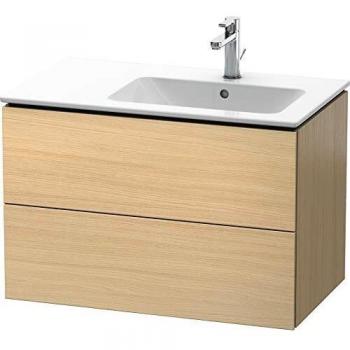 Mueble Bajo Lavabo Duravit L-Cube 82x48,1cm, 2 Cajones, Encimera Derecha, Roble Mediterráneo