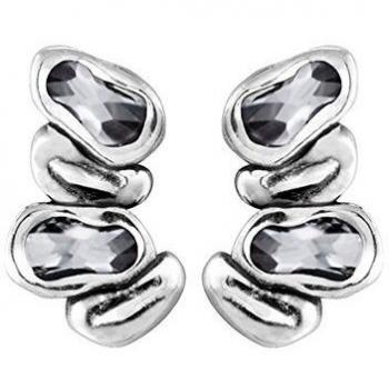 Pendientes baño de plata con cristal de swarovski