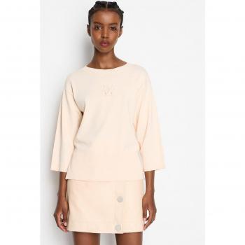 Jersey de mujer manga 3/4 de viscosa con logo