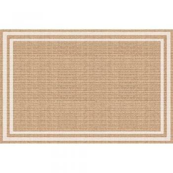 Alfombra de Vinilo Antideslizante Agnan 66x100 cm, Alta Calidad, Acabado Liso y Lavable con Estampado de Fibras Naturales