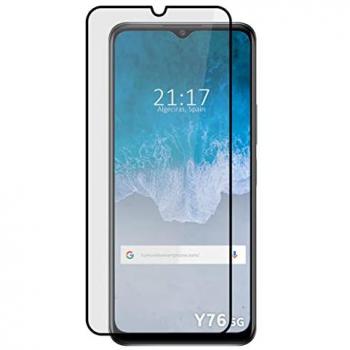 Protector de Cristal Templado Completo 5D Negro para Vivo Y76 5G con Adhesivo Total