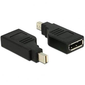 Adaptador Mini DisplayPort 1.2 Macho a DisplayPort Hembra 4K 90° Negro