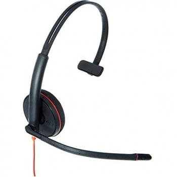 Poly Blackwire C3210 Auricular Monoaural Alámbrico Diadema USB-C para Oficina/Centro de Llamadas Negro